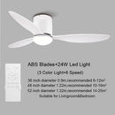 Ceiling Fan Tri-Color LED Light Remote Control Ceiling