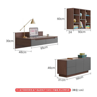 AUSITUR Desktop Computer Table Bookcase Bookshelf Integrated Wall-mounted Table Study Desk