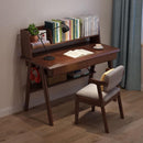 Nordic solid wood desks, study desks and bookshelves in one combination