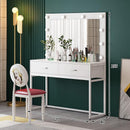 Golden Steel and Wood Dressing Table, Simple Make-up, Modern Movie Studio, School Color Make-up