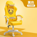 Gaming Chair Ergonomic High Pikachu Computer chair with Retractible Footrest PU Leather Back