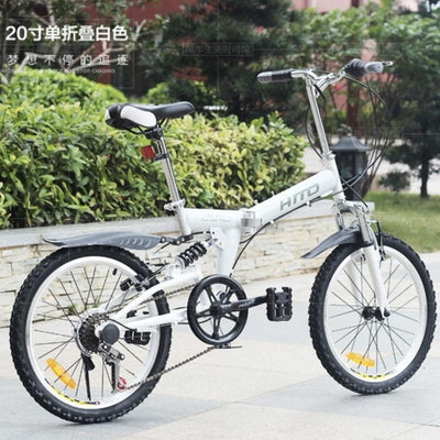 Hito DZ Foldable Bicycle Folding Bicycle SHIMANO 6-Speed 20 Inch Shock Absorber V Brake High Carbon