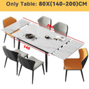 DF Sintered Stone Dining Table Set Extendable Marble Long Table and Chair