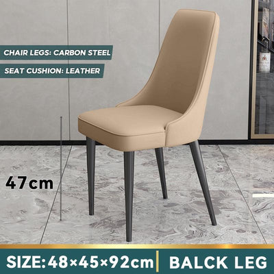 Dining Chair Household Modern Simple Restaurant Chair Back Leisure Iron Dining Table Chair