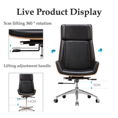 Reclining Computer Chair Office Chair With Emulsion Seat Backrest Ergonomic Massage Chair Home