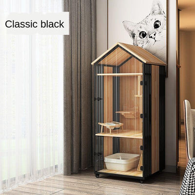 Cat Cage High-end Villa Solid Wood Luxury Three-storey