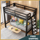 HOPMY Iron Bed Loft Bed Apartment Combination Bed Iron Single Apartment Small-family Loft Pavilion