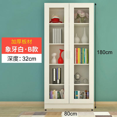 Simple Bookcase Combination Bookshelf Office Wooden Filing Cabinet