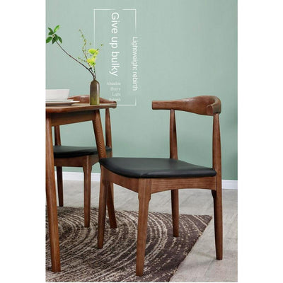 Solid Wood Horn Nordic Household Wooden Stool Backrest Chair Desk Log Dining Table Combination