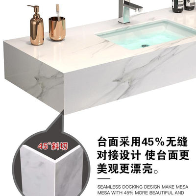 Zcm Modern Simple Bathroom Cabinet Combination Bathroom Set Bathroom Marble Wash Stand Wash Basin