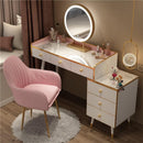 Nordic Dressing Table With Mirror Light Luxury Style Make Up Table Bedroom Storage Cabinet