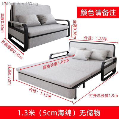 Foldable Sofa Bed Multifunctional Single And Double Sitting Sleeping Small Apartment Living Room