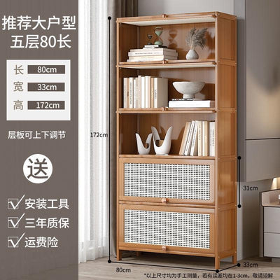 GC Bookcase Bookshelf Cabinet Simple Floor Cabinet Multilayer Household Student Book Storage Shelf