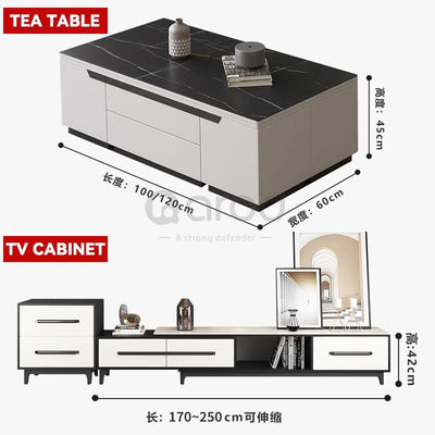 Multifunctional Coffee Table Dining Table Dual-use Lifting Foldable Nordic Marble Coffee Table