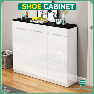 Shoe Cabinet Modern Paint White Large-capacity Locker Solid Wood Shoe Cabinet Ultra-thin Locker