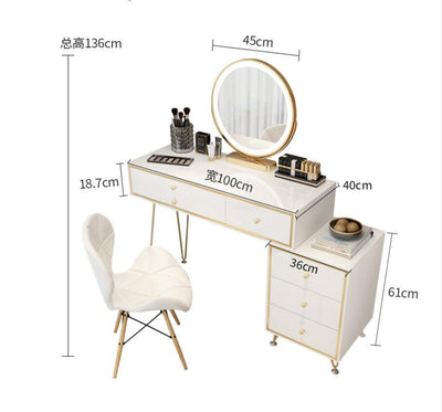 YICHANG Light Luxury Nordic Internet Celebrity Ins Style Dressing Table Bedroom Small Apartment