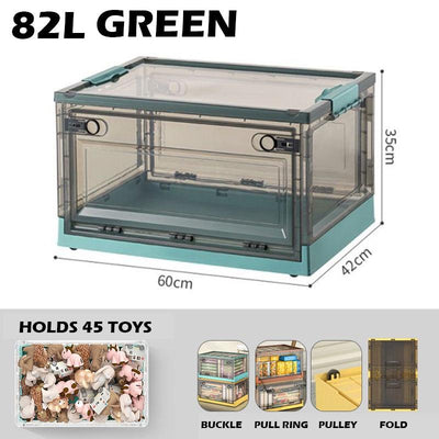 Koala 100L Transparent Foldable Storage Box with Wheels Made by Premium Quality Material