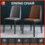 Nordic modern dining chair fashion waterproof dressing chair modern back chair PU leather dining