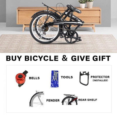 PIGEON Foldable Bicycle 20 Inch Variable Speed Folding Bike Ultra-light Road Bike