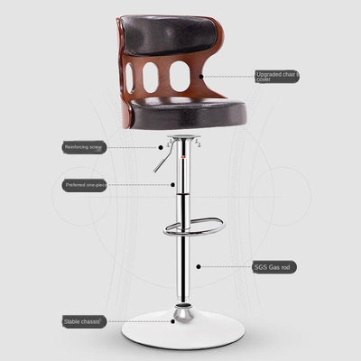 Backrest Lifting Modern High Simple Rotating Foot Bar Stool Cashier Front Desk Chair