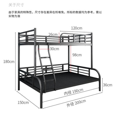 Wrought Iron Bed Adult Bunk Bed Small Apartment Simple Wrought Iron Bed