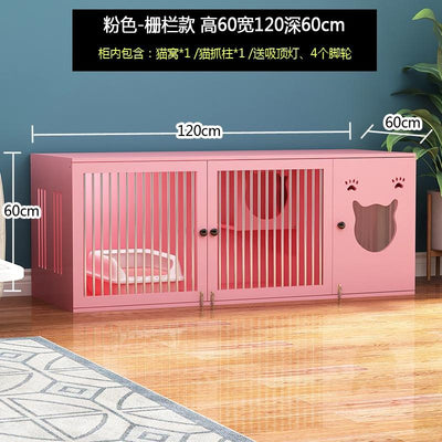 GAOBO Cat Cage Pot Nest Cage Villa Solid Wood Luxury Three Storey Household Cabinet General Cat