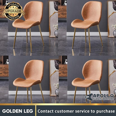 APOLLO PU Leather Dining Chair / Waterproof Designer Dining Chair / Wear-resistan Luxury Soft