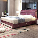 Yichang Leather Bed Frame With Storage Modern Simple Single Bed Frame 1.8m /1.5m Three Drawer