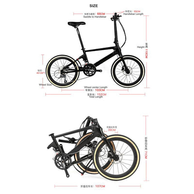 Twitter F451 Carbon Fiber Road Bike 22 Inch BMX Bike Double Oil Disc Brake Lightweight And Easy To