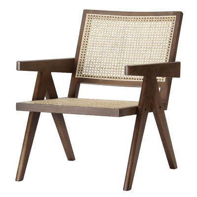 Nordic Solid Wood Armrest Dining Home Backrest Designer Leisure Chandigaral Pj Rattan Chair