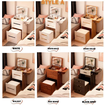 YICHANG Nordic Dressing Table Bedroom Modern Simple Storage Cabinet Integrated Flip Small Family