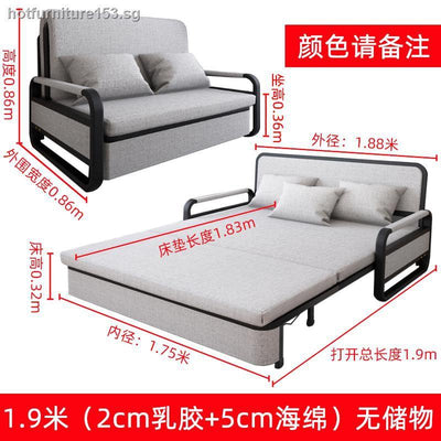 Foldable Sofa Bed Multifunctional Single And Double Sitting Sleeping Small Apartment Living Room