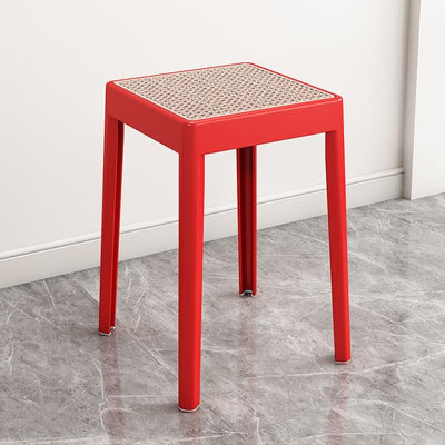 【Buy 3 Get 1 Free】Stackable Plastic Stool Minimalist Rattan Stool Living Room Thickened Round Stool