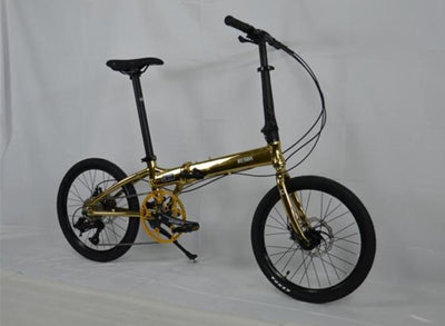 KOSDA KSD-5 Foldable Bicycle Electroplating 20 Inch 8-speed Dual Disc Brake Bicycle Aluminum Alloy