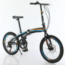 Foldable Bicycle 20 Inch Shimano 7-speed Variable Speed Folding Bicycle High Carbon Steel