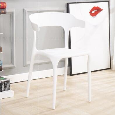 Dining Chair Stackable Chair Simple Horn Chair Thickened With Backrest Plastic Chair Home Dining