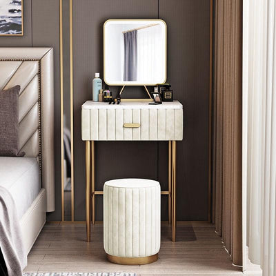 YICHANG Nordic Marble Dressing Table Dresser Bedroom Modern Minimalist Light Luxury Make Up Table