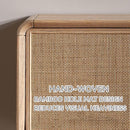 【YUEHUA】Nordic Solid Wood Rattan Tv Cabinet Audio-visual Cabinet Modern Minimalist Living Room