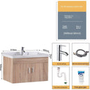 Solid Wood Bathroom Cabinet Wash Basin Cabinet Combination Washbasin Balcony Toilet Wall-mounted