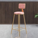 Bar Stool Home Light Luxury Backrest High Chair Nordic Iron Bar Chair