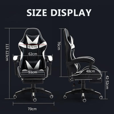 Gaming Chair Comfortable Nylon Foot With Footrest Office Chair Computer Chair E-sports Chair