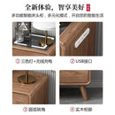 Smart Bedside Table Wireless Charging Bedside Cabinet With USB Sockets And 3-Color Light Chinese