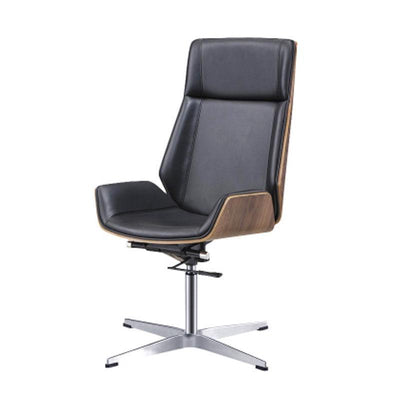 Nordic Office Chair 360°rotating And Lifting Leather Office Chair Reclining Aluminum Alloy Tripod