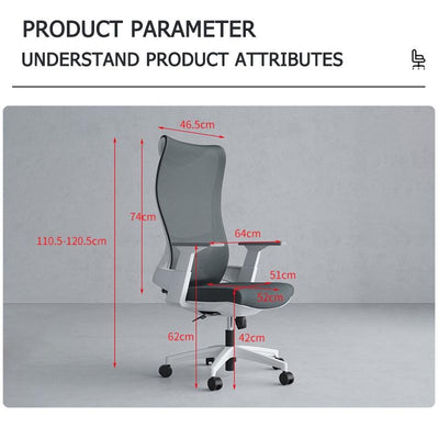 Desiny Office Chair High Back Ergonomic Chair Fixed Handle Study Chair