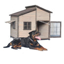 Outdoor Dog House Solid Wood Rain Proof Sunscreen Anticorrosive Dog House Dog Cage Large And