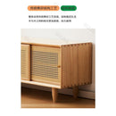 GC Shoe Rack Bench Rattan Woven Shoe Cabinet Integrated Household Doorstep Sitting Low Solid Wood