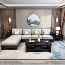 New Chinese Solid Wood Sofa Combination Zen After The Modern Minimalist Chinese Style Living Room