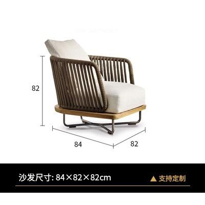 Sofa Chair Outdoor Sofa Courtyard Sunscreen Waterproof Rattan Chair Sofa Rattan Woven Outdoor Lazy