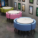 (MUWU) Simple Negotiation Stoic Table and Chair Combination 4 People Leisure Creative Reception Net