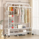 Kinbolee Clothes Rack Stainless Steel Clothes Organizer Stable Clothes Hanging Stand Multifunction